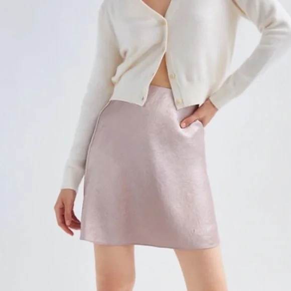 Aritzia Skirts Aritzia Babaton Mini Slip Skirt Munro Mauve
